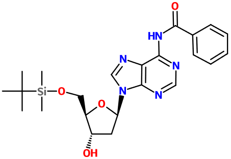 (image for) MC080662 N6-Benzoyl-5'-O-(tert-butyldimethylsilyl)-2'-deoxyadenosine